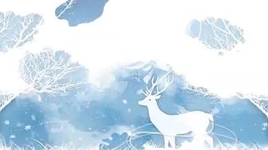 传统二十四节气节日立冬片头片尾视频的预览图